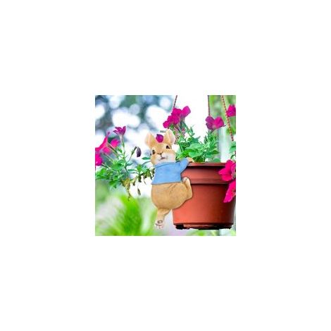 Statua di coniglio per decorazione esterna, decorazione da appendere per giardino, patio, balcone, cortile, prato, regalo originale per l'inaugurazione della casa - Crezuo