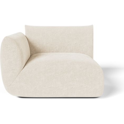 Module d'angle gauche velours chenillé en velours chenillé crème (1/5)