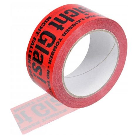 PP-Warnband rot Vorsicht Glas 50 mmWarnband (1/2)