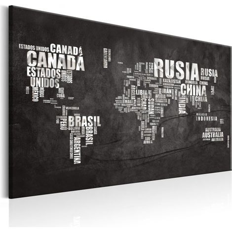 Tableau Imprimé "World Map : Spanish Geography ES" 40 x 60 cm (1/2)