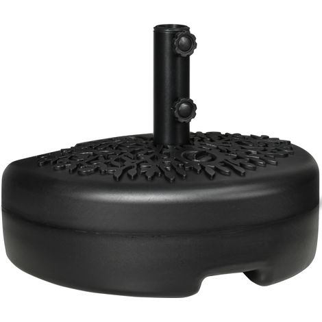 Pied Parasol Hohenbach Stable Remplissable Eau Sable Ø38-48mm Noir (1/5)