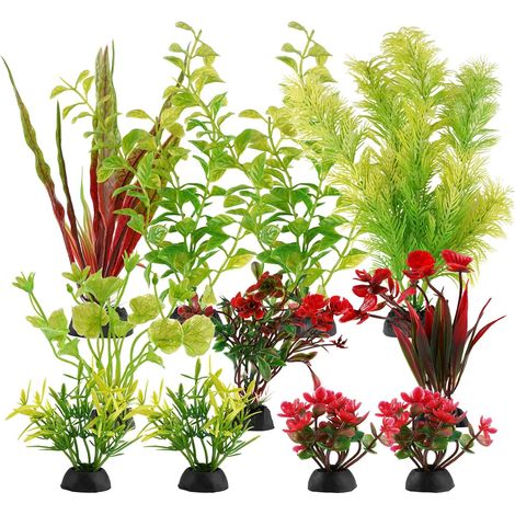 11 Pièces Aquarium Decoration Plante, Plante Aquarium (1/5)