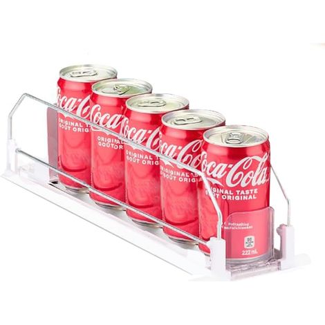 Étagère de rangement pour canettes de boissons, étagère coulissante pour canettes de soda, adaptée aux réfrigérateurs, aux débarras et aux armoires. (1/5)