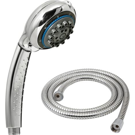 Gedy G-Speedy 00, Doccetta Universale con 8 getti Cromo, Soffione Flessibile 150 cm con Finitura cromata, 2 Anni di Garanzia, Filtro Doccia Incluso, Unica (1/3)