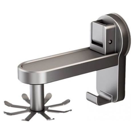 Gris, 1 pièce Porte ustensiles de cuisine à ventouse, aucun perçage requis, aucun dommage au porte couverts, crochet robuste rotatif à 360 °, adapté à une utilisation murale, pour planches à découper/ (1/5)