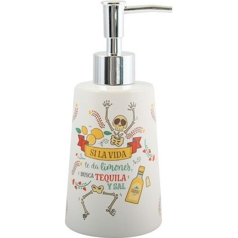 Distributeur de savon Céramique TEQUILA Blanc & Jaune MSV (1/2)