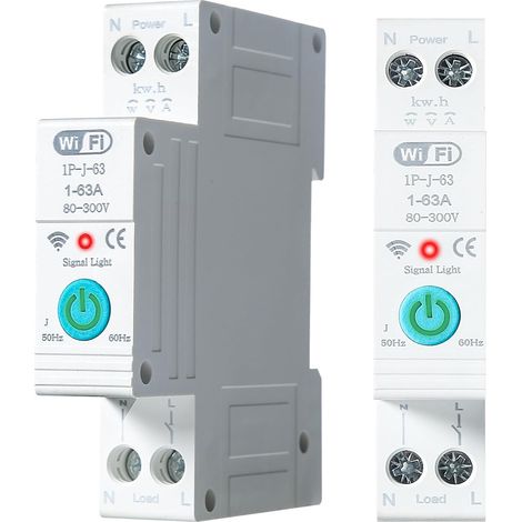 Disjoncteur Interrupteur connecté contacteur AC 220V 63A Interrupteur les téléphones portables permettent de régler les horaires et de consulter les données. (1/5)