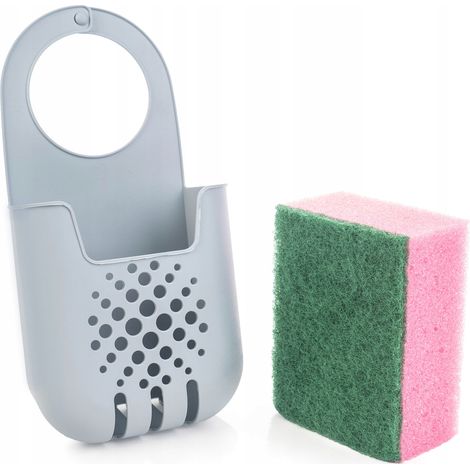 KADAX Organizer da cucina Porta spugna per lavello con cassetta degli attrezzi in spugna Grigio (1/5)