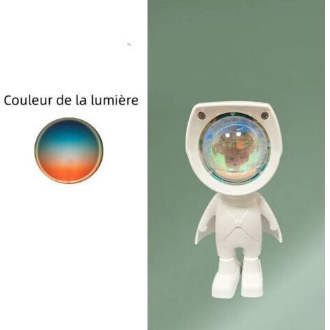 Sonnenuntergangsprojektorlampe in Astronautenform, Sonnenuntergangslampe mit USB-Anschluss, 360° drehbare Sonnenuntergangslampe, für Fotohintergründe, Schlafzimmer, Partys