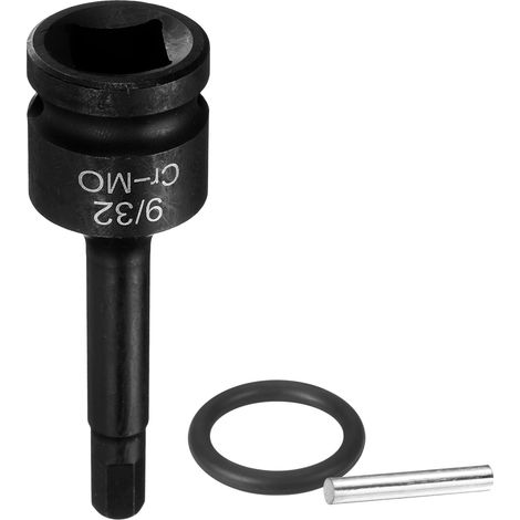 Douille Hexagonale À Chocs 1/2" Pouce 9/32 SAE Acier CR-MO Douille 6 Points Avec Goupille Pour Adaptateur De Perceuse Visseuse (1/5)