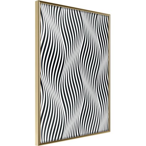 Affiche Murale Encadrée "Illusion of Movement" 30 x 42 cm Or