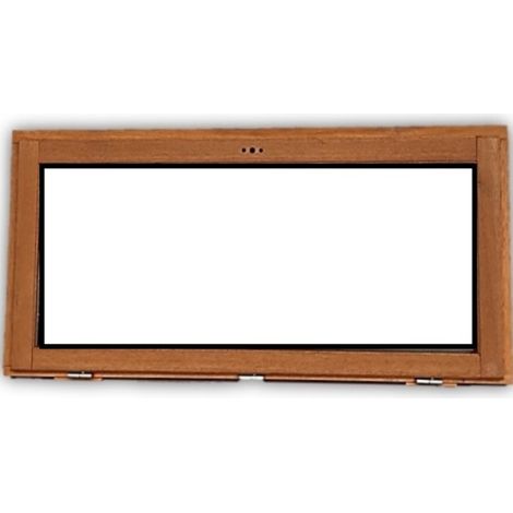Gd Menuiseries – Châssis abattant en bois meranti H60 x L100 cm – Isolation thermique Uw 1,5 W/m².K – Traitement FIH – Prêt à peindre ou teinter