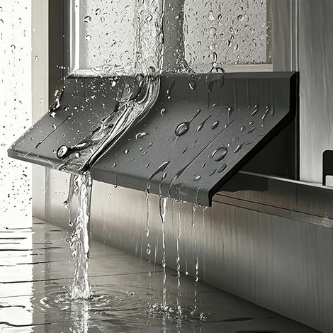 Bande De Protection Contre La Pluie Autocollante, Déflecteur de Autocollant Extérieur pour Fenêtre, Avant L'entrée d'eau sur Le Cadre De 5cm x 5m (1/5)