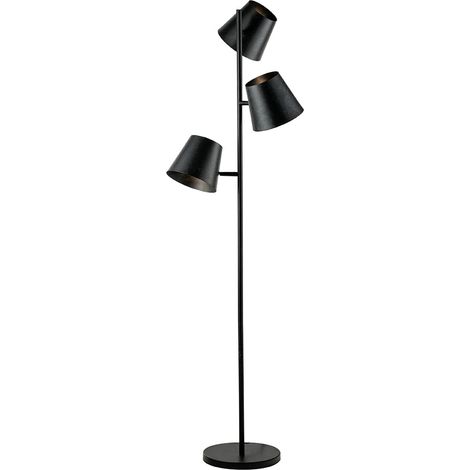 Colt LP3 piantana in metallo a tre luci orientabile stile industriale - Grigio (1/2)