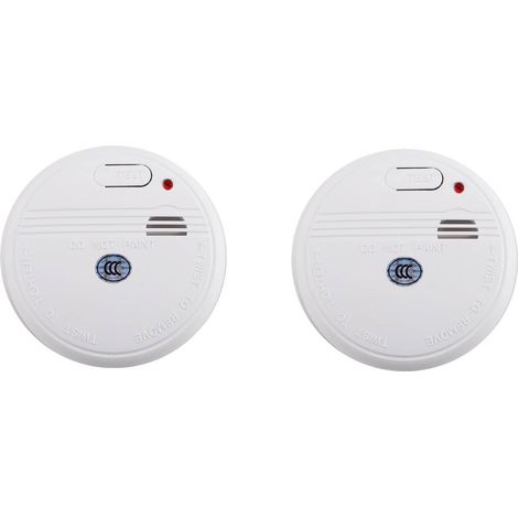 Lot 2 Détecteur de fumée NF, détecteur de fumée, capteur d'incendie indépendant sans fil pour la maison, détecteur d'incendie d'alarme intelligent (1/4)