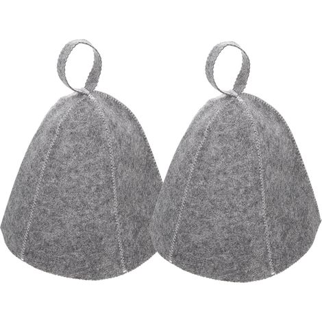 Chapeaux de Sauna Bonnet de Bain en Feutre Épais Lot de 2 Confortables Légers Anneau Suspendu et Adaptés pour Sauna Intérieur pour Hommes et Femmes (1/5)