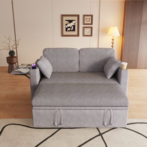 Canapé, réglable, avec porte, avec oreiller, pour chambre, porte-gobelet et oreiller inclus pour salon et chambre, assise confortable