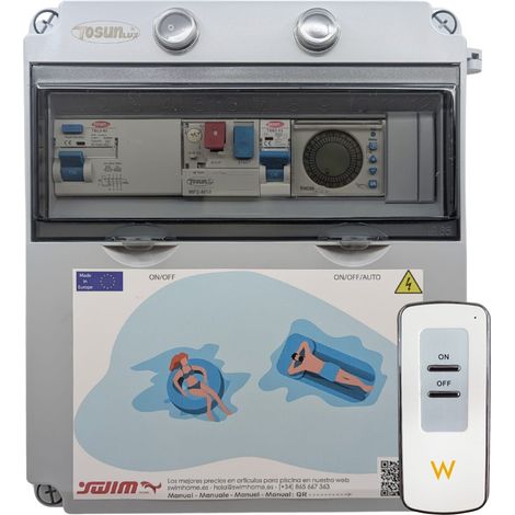 Cuadro Eléctrico  Transformador 100W 12V AC  Contactor Motor 1CV Y Reloj