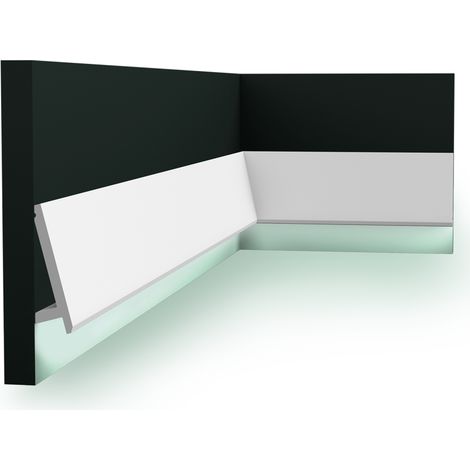 Battiscopa Orac Decor SX179 MODERN DIAGONAL modanatura design moderno bianco 2m (1/4)