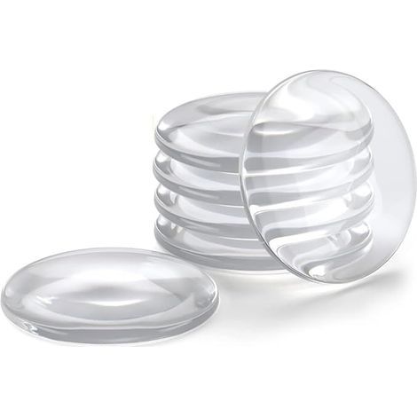 Tope de manija de puerta para montaje en pared, adhesivo anticolisión de silicona transparente, almohadilla anticolisión de manija de puerta engrosada, silencioso y fácil de usar. (1/5)