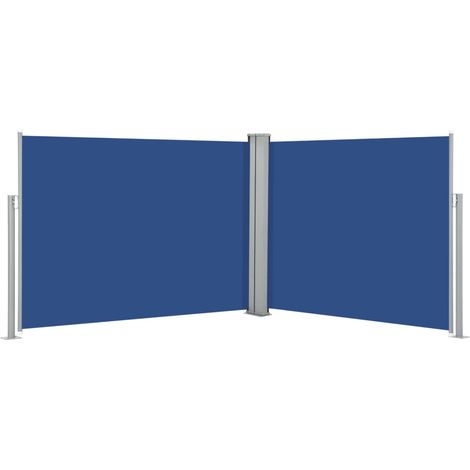 Toldo lateral retráctil/protección visual para patio jardín terraza balcón 140 x 1000 cm azul 020007134