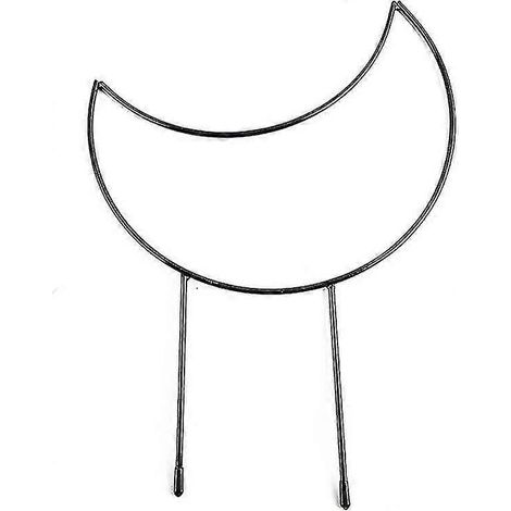 Support pour plantes de jardin en fer, tuteur rond en forme de cœur, d'étoile et de lune, pour plantes grimpantes en pot (noir) 1 pièce (1/5)