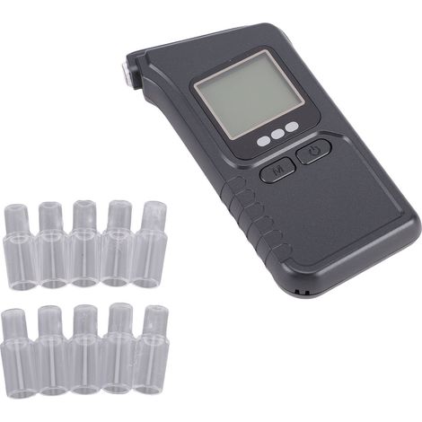 Testeur d'alcool professionnel, détecteur Portable Compact de haute précision avec affichage numérique LCD et 10 embouts (1/3)