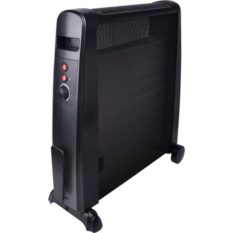 Radiatore Elettrico Romeo 1000-2000 W Calore su 3 Lati con Pannello in Mica Nero (1/5)