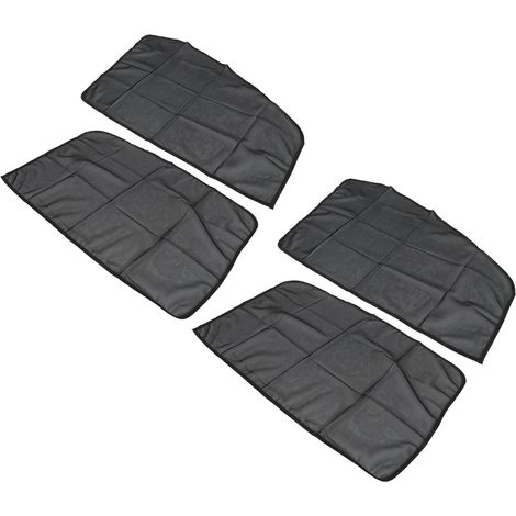 Rideau Pare-Soleil Magnétique pour Voiture, Pare-Soleil en Filet en Nylon Noir, Couverture de Fenêtre de Voiture 4 Pièces avec Bloc de Lumière du et Maintien au Frais, Idéal pour la Plupart (1/5)