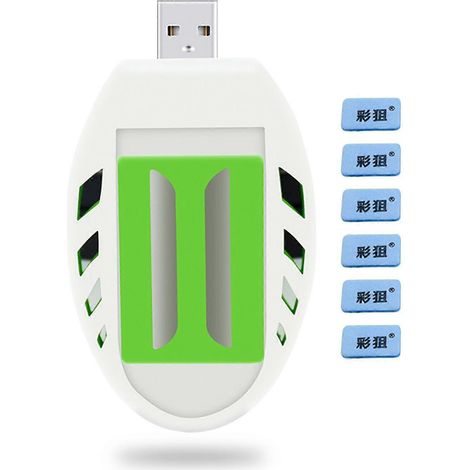 Tragbares, elektrisches USB-Mückenabwehr-Heizgerät mit Mückenschutz-Chips für unterwegs, z. B. im Auto, zur Mückenbekämpfung und Insektenabwehr (1/5)