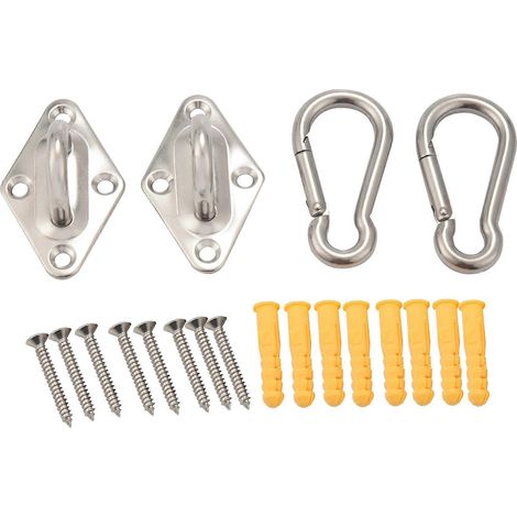 Kit de suspension robuste pour hamac, fixation murale ou plafond, pour fauteuil suspendu. (1/5)