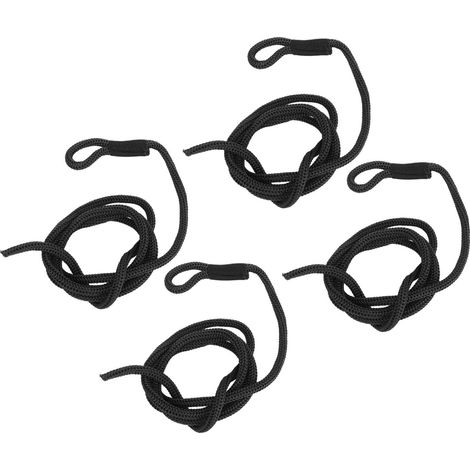 4PCS Amarres Bateau 1,5m Haute Résistance Polyester Résistant à l'Usure Cordes Pare-chocs Marine Noir (1/5)