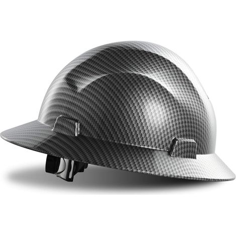 Casco de seguridad integral para construcción, diseño premium gris antracita, casco de seguridad de fibra de vidrio con suspensión de trinquete ajustable de 4 puntos, clase C (1/5)