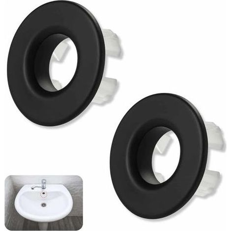 2 - Overflow Ring - Copper - Matte Black Finish for Bathroom and Kitchen Sinks, Ceramic and Marble Basins, 30x2.4cm (1/5)