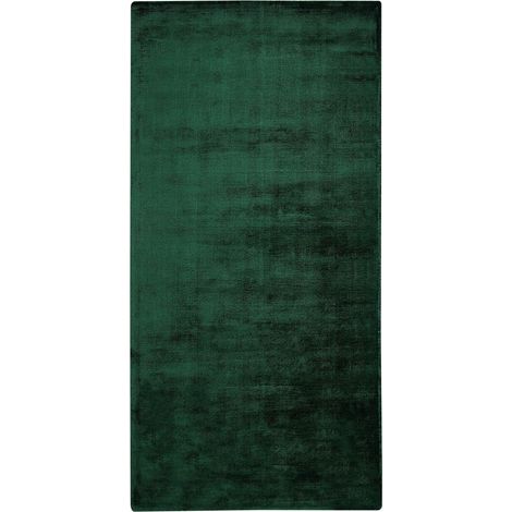 Teppich GESI II Dunkelgrün 80 x 150 cm Viskose (1/5)