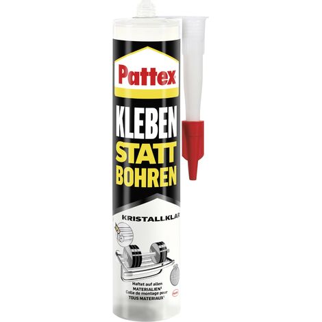 Pattex Montagekleber Kleben statt Bohren Kristallklar 290 g Kartusche, transparent Kraftkleber (1/3)