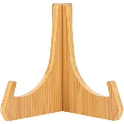 Supports Assiettes Decorative, Supports à Assiettes 6 Pouces, Support Cadre Photo en Bambou, Chevalets de Table, Support Décoratif pour Plat, Assiette, Livre, Photo, Plaque (1 Pièce) (1/5)