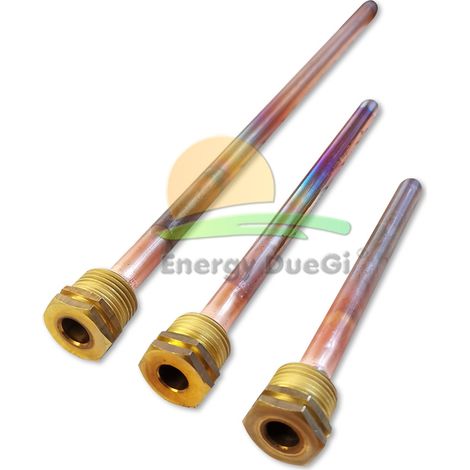 Pozzetto guaina da 1/2" per alloggiamento termometro 20 cm 20 cm (1/2)