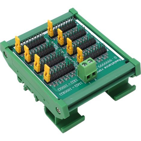 Plaque de résistances programmables CMS 0 à 9999999,9 Ω avec bornes, 220 V et rail de guidage (1/5)