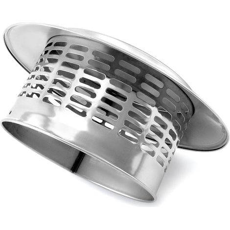 Cappuccio per camino, protezione per condotti in acciaio inossidabile, cappuccio per cappa di ventilazione antipioggia e neve, anche a prova di uccelli e topi (110 mm) (1/4)