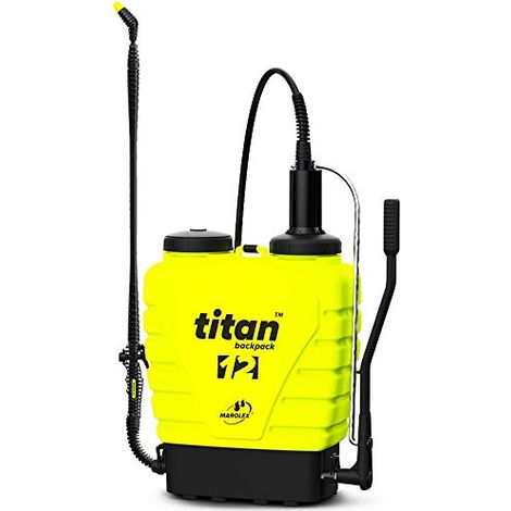Marolex, Titan 12, pulverizador de mochila a presión, ideal para jardinería y agricultura, 12L, bomba manual, boquilla ajustable, diseño ergonómico, color gris