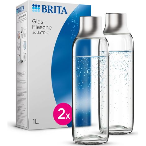 Brita sodaTRIO Pack 2 Glasflaschen transparent 1L (1/5)