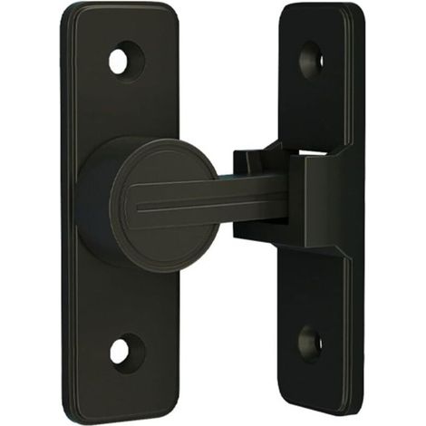 Loquet de porte intérieur coulissant noir, loquet de porte rotatif à 90°, verrou antivol pour portes et fenêtres (1/5)