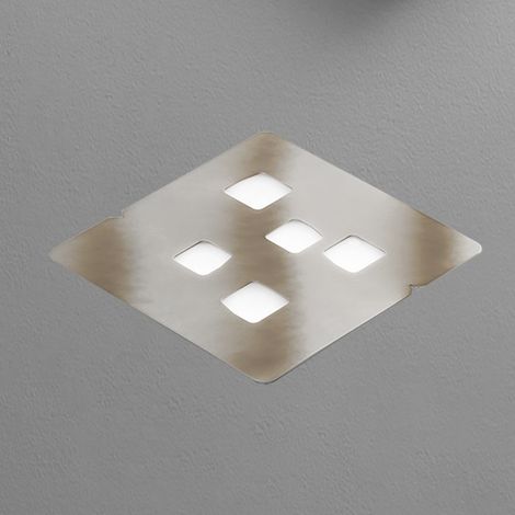 Lampada a Soffitto GISELLE P/M 5XGX53 Max 5x8W in Alluminio Tortora, Design Moderno Biemissione 120° per Interni - Gealuce (1/2)