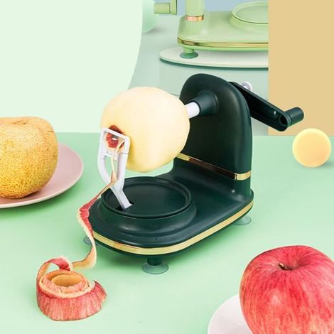Éplucheur de pommes - MINIFINKER - Acier inoxydable - Vert foncé - Design contemporain - Multifonctionnel (1/4)