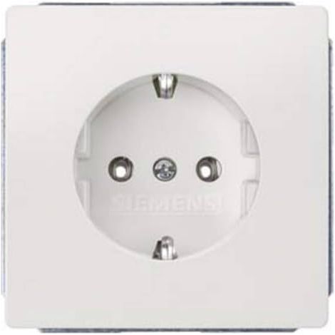 SIEMENS Delta Style 5UB1853 21299620 - Enchufe Schuko (10/16 A, 250 V), Color Blanco