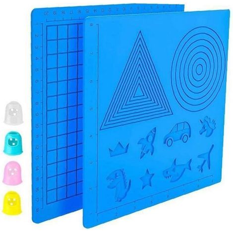 Tapis Silicone Imprimante 3D Stylo - Résistant Chaleur 260°C - Double Face Grille/Lisse - Pliable - Pour Enfants Et Adultes - 1 Pièce (1/5)