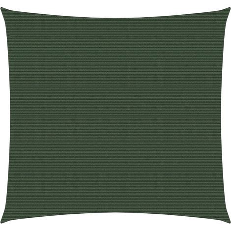 Telo tenda parasole a vela 160 g/m² HDPE 4,5 x 4,5 m verde scuro 020009429