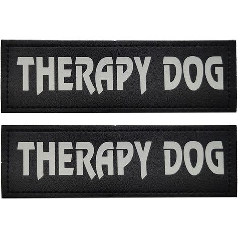 2 écussons réfléchissants amovibles, pour chien de thérapie en formation, avec velcro, polyester résistant aux intempéries (1/5)