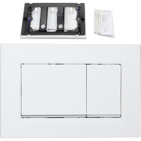 Plaque de commande à double chasse d'eau compatible Geberit sigma30 115.883.kk.1 panneau de chasse d'eau pour WC, réservoir caché (argent) (1/4)
